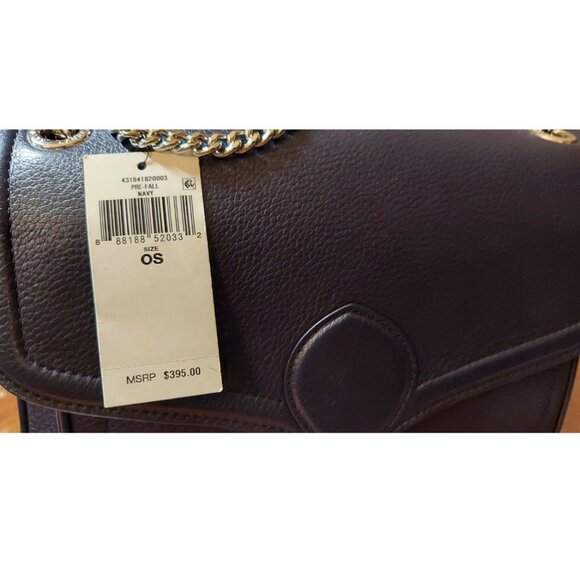 Lauren Ralph Lauren Navy Pebbled Medium Bradley Convertible Shoulder/Crossbody - Picture 7 of 7